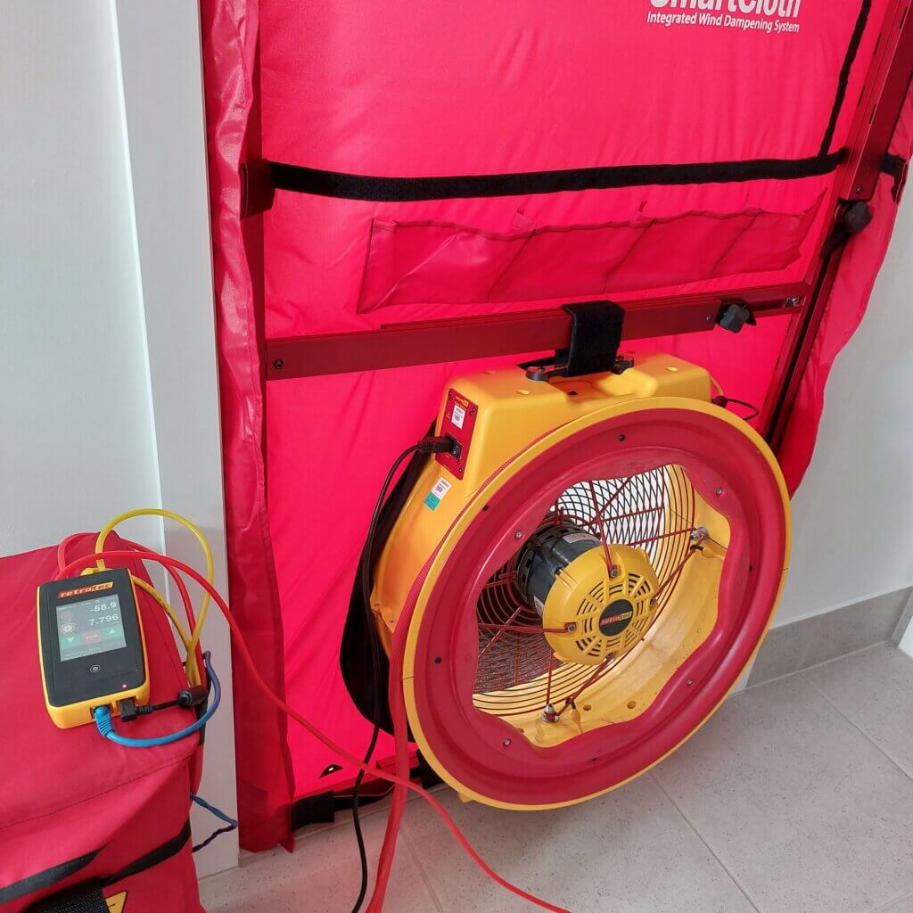 Climasure blower door test